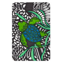 Swimming Honu sea turtle seaweed  Flexi magnet