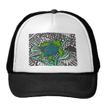 Swimming Honu sea turtle seaweed hat