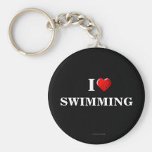 Swimming: I Love Swimming keychain