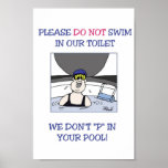 Swimming in Toilet posters