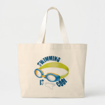 SWIMMING IS COOL TOTE BAG