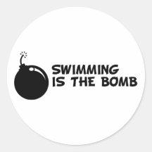 Swimming is the Bomb Sticker