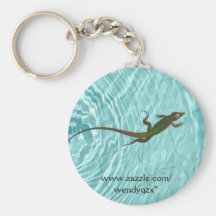 Swimming Lizard Keychains