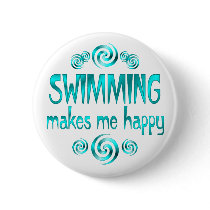 Swimming Makes Me Happy Buttons