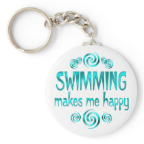 Swimming Makes Me Happy Key Chains