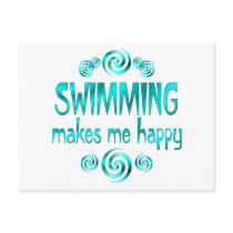 Swimming Makes Me Happy Postcards