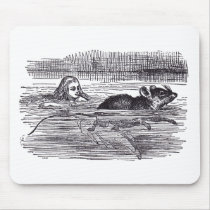 Swimming Mouse mousepads