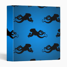 Swimming Octopus Silhouettes Binders