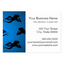 Swimming Octopus Silhouettes Business Cards