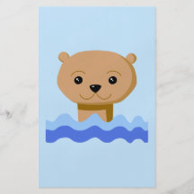Swimming Otter. Custom Flyer