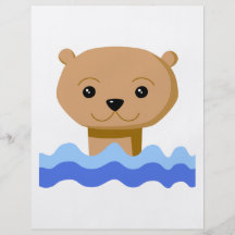 Swimming Otter. Full Color Flyer