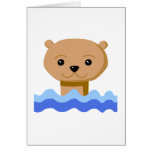 Swimming Otter. Greeting Card