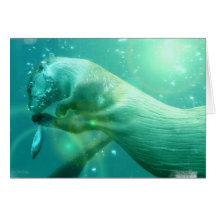 Swimming Otter Greeting Card