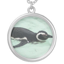 Swimming Penguin Necklace