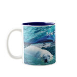 Swimming Polar Bear & Arctic Ice Art Mug