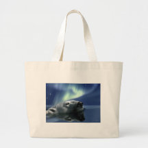 SWIMMING POLAR BEAR TOTE BAG