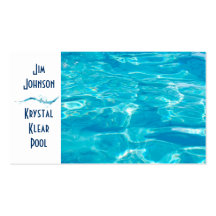 Swimming Pool Blue Business Cards