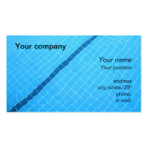 "Swimming pool" business card