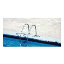 Swimming pool custom photo card