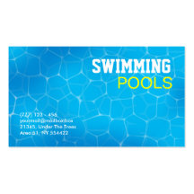 swimming pool seller business cards