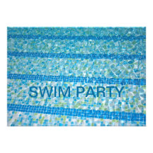 Swimming Pool Swim Party Invitation
