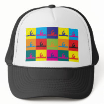 Swimming Pop Art Trucker Hats