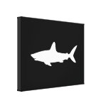 Swimming Shark Stretched Canvas Print