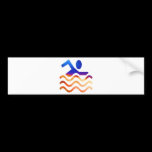 Swimming Success - Cool mind in hot times bumper stickers