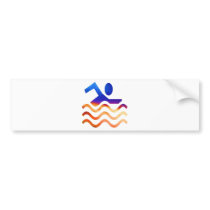 Swimming Success - Cool mind in hot times Bumper Sticker
