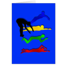 Swimming Swimmers Water Sports Swim Greeting Card
