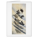 Swimming Turtles, Hokusai, 1832 Greeting Card