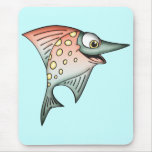 Swimming Upstream Fish mousepads