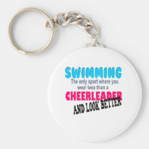 Swimming vs Cheerleading Key Chain