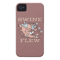 swine flew flying pig flu pun cartoon iphone 4 case-mate cases