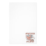 swine flew flying pig flu pun cartoon stationery paper