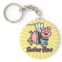 swine flew keychain