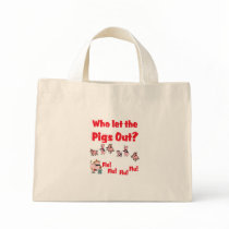 Swine Flu 2009 - Who let the FLU OUT? A/H1N1 Canvas Bag