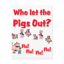 Swine Flu 2009 - Who let the FLU OUT? A/H1N1 Post Cards