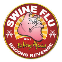 Swine Flu - Bacons Revenge! Stickers