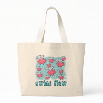 Swine Flu Humour Products Tote Bags