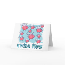 Swine Flu Humour Products Greeting Cards