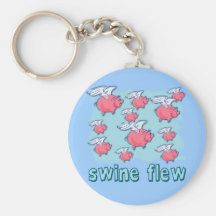 Swine Flu Humour Products Key Chain