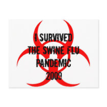 SWINE FLU PANDEMIC POSTCARD