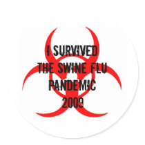SWINE FLU PANDEMIC STICKER