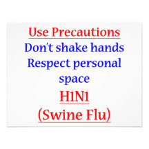 Swine Flu Precautions Personalized Announcement