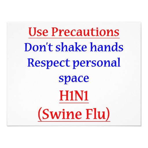 Swine Flu Precautions Personalized Announcement