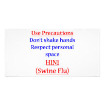 Swine Flu Precautions Photo Cards