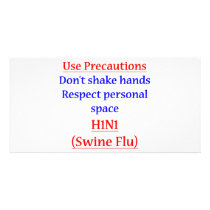 Swine Flu Precautions Photo Cards
