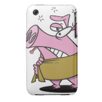 swine flu sick pig cartoon iphone 3 covers