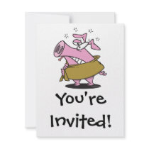 swine flu sick pig cartoon announcements